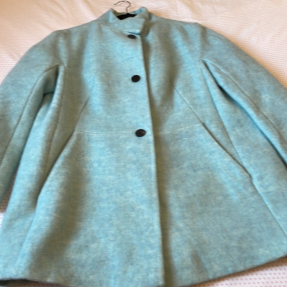 Women's Blue Coat - Picture 3 of 12